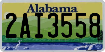 AL license plate 2AI3558