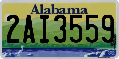 AL license plate 2AI3559