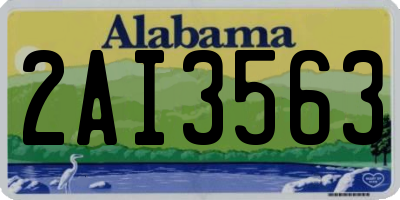 AL license plate 2AI3563