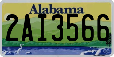 AL license plate 2AI3566