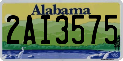 AL license plate 2AI3575