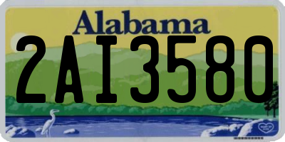 AL license plate 2AI3580