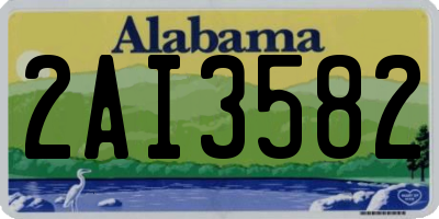 AL license plate 2AI3582