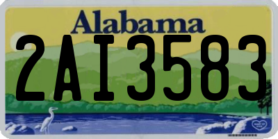 AL license plate 2AI3583