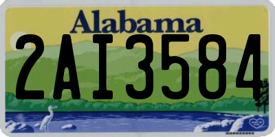 AL license plate 2AI3584