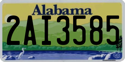AL license plate 2AI3585