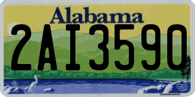 AL license plate 2AI3590