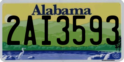 AL license plate 2AI3593