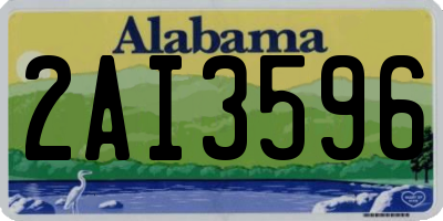 AL license plate 2AI3596