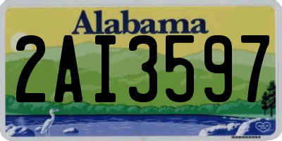 AL license plate 2AI3597