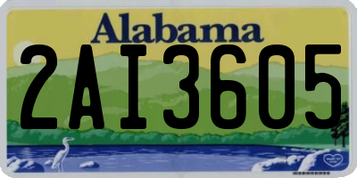AL license plate 2AI3605