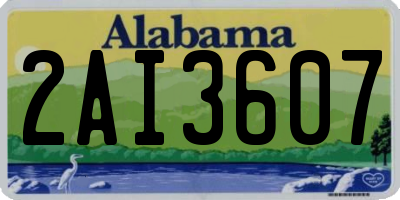 AL license plate 2AI3607