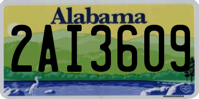 AL license plate 2AI3609