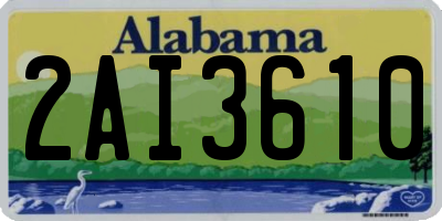 AL license plate 2AI3610
