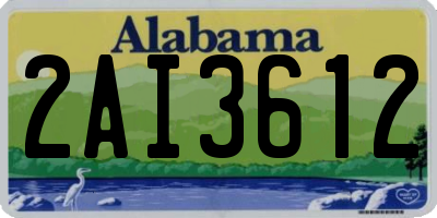 AL license plate 2AI3612