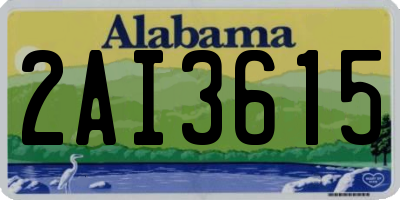 AL license plate 2AI3615