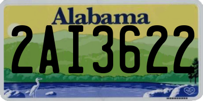 AL license plate 2AI3622