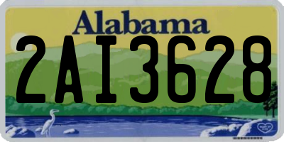 AL license plate 2AI3628