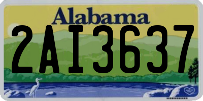 AL license plate 2AI3637