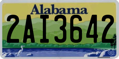 AL license plate 2AI3642