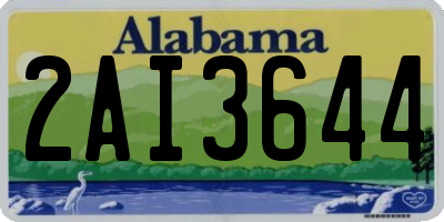 AL license plate 2AI3644