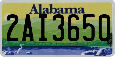 AL license plate 2AI3650
