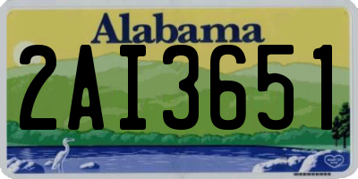 AL license plate 2AI3651