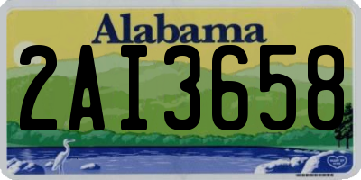 AL license plate 2AI3658