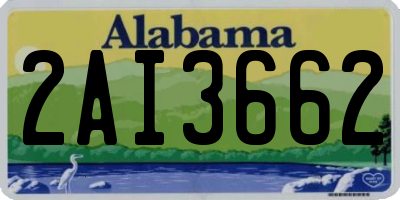AL license plate 2AI3662