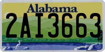AL license plate 2AI3663