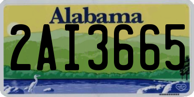 AL license plate 2AI3665