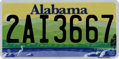 AL license plate 2AI3667