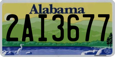 AL license plate 2AI3677