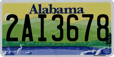 AL license plate 2AI3678