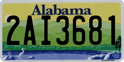 AL license plate 2AI3681