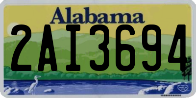 AL license plate 2AI3694