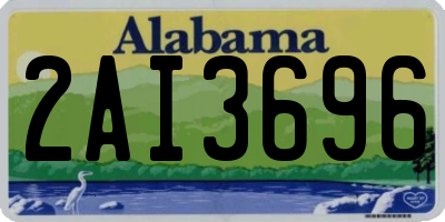 AL license plate 2AI3696