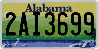 AL license plate 2AI3699