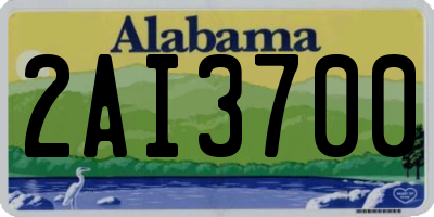 AL license plate 2AI3700