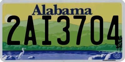 AL license plate 2AI3704