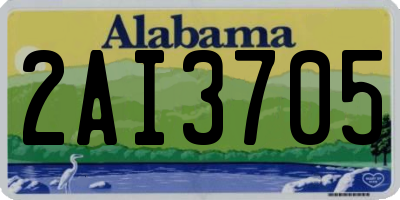 AL license plate 2AI3705