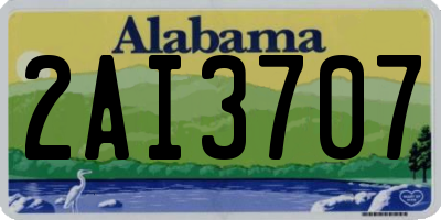 AL license plate 2AI3707