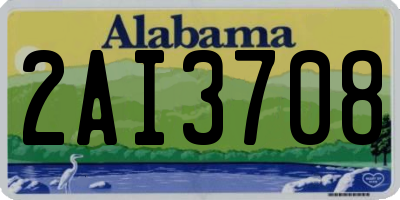 AL license plate 2AI3708
