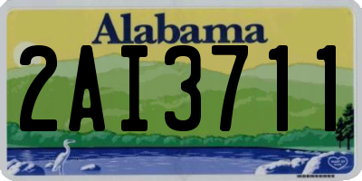 AL license plate 2AI3711