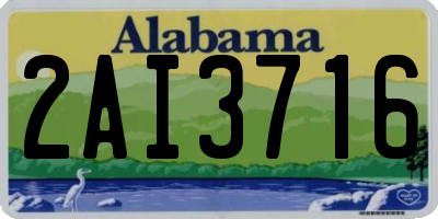 AL license plate 2AI3716