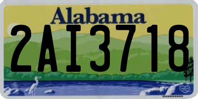 AL license plate 2AI3718