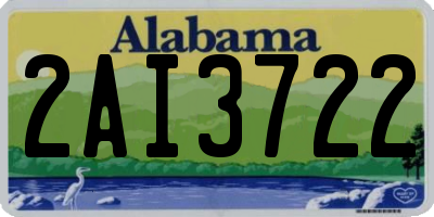 AL license plate 2AI3722