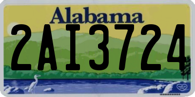 AL license plate 2AI3724