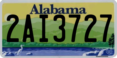 AL license plate 2AI3727