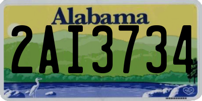 AL license plate 2AI3734